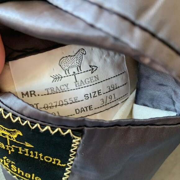 Vintage Norman Hilton Double Breasted Blazer Peak Lapel Wool Windowpane USA made - Picture 9 of 10